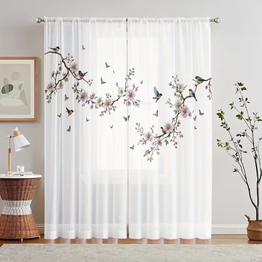 Smart Garden In Home - 2 Pezzi Tende Trasparenti con Stampa